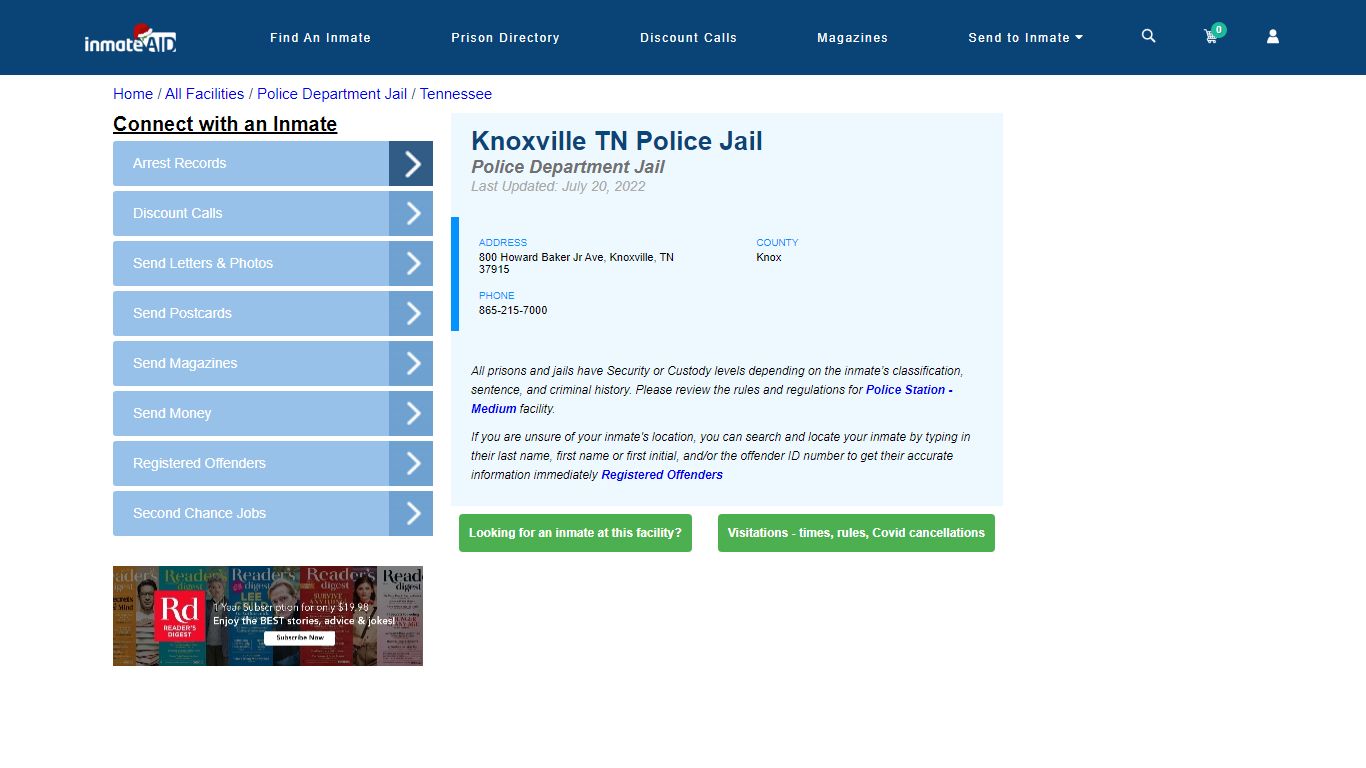 Knoxville TN Police Jail & Inmate Search - Knoxville, TN